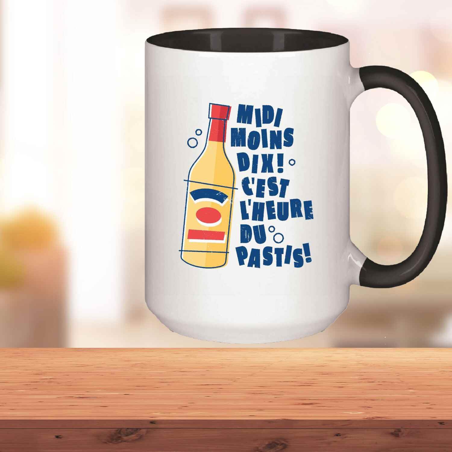 – French Alcohol Lover’s Gift, Ideal For ‘s Anniversary – Drink Pastis Quote, Humorous On 11oz 15oz Inner Color Accent Mug