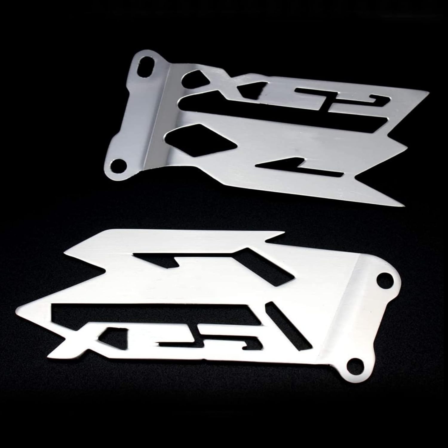 1 par de placas de talón para motocicleta compatible con SUZUKI GSX-R 600750 2006-2016 SUZUKI GSX-R 1000 2003-2016 (plateado)