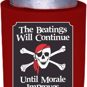 Las palizas continuarán hasta que la moral mejore la espuma gruesa Old School Can Coolie (rojo) Las palizas continuarán hasta que la moral mejore la espuma gruesa Old School Can Coolie (rojo)