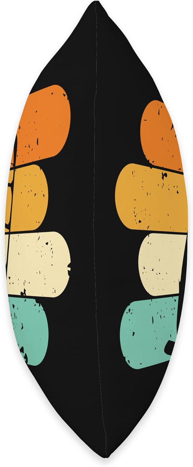 Windsurfer Windsurfing Windsurf Kitesurfing Motifs Retro Surfing Surfer Kitesurfer Windsurfer Throw Pillow, 18×18, Multicolor