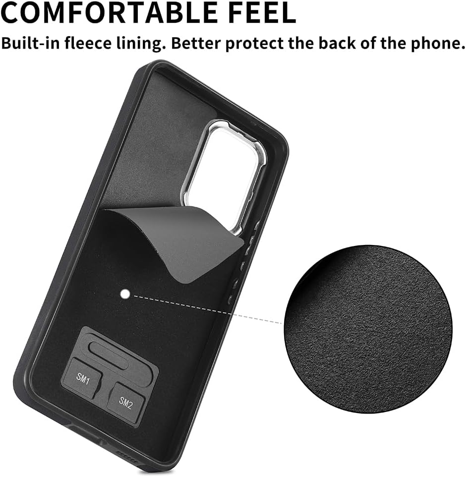 Asuwish Funda tipo cartera compatible con Samsung Galaxy S23 Plus S23+ 5G y protector de pantalla de vidrio templado, soporte para tarjetas, soporte