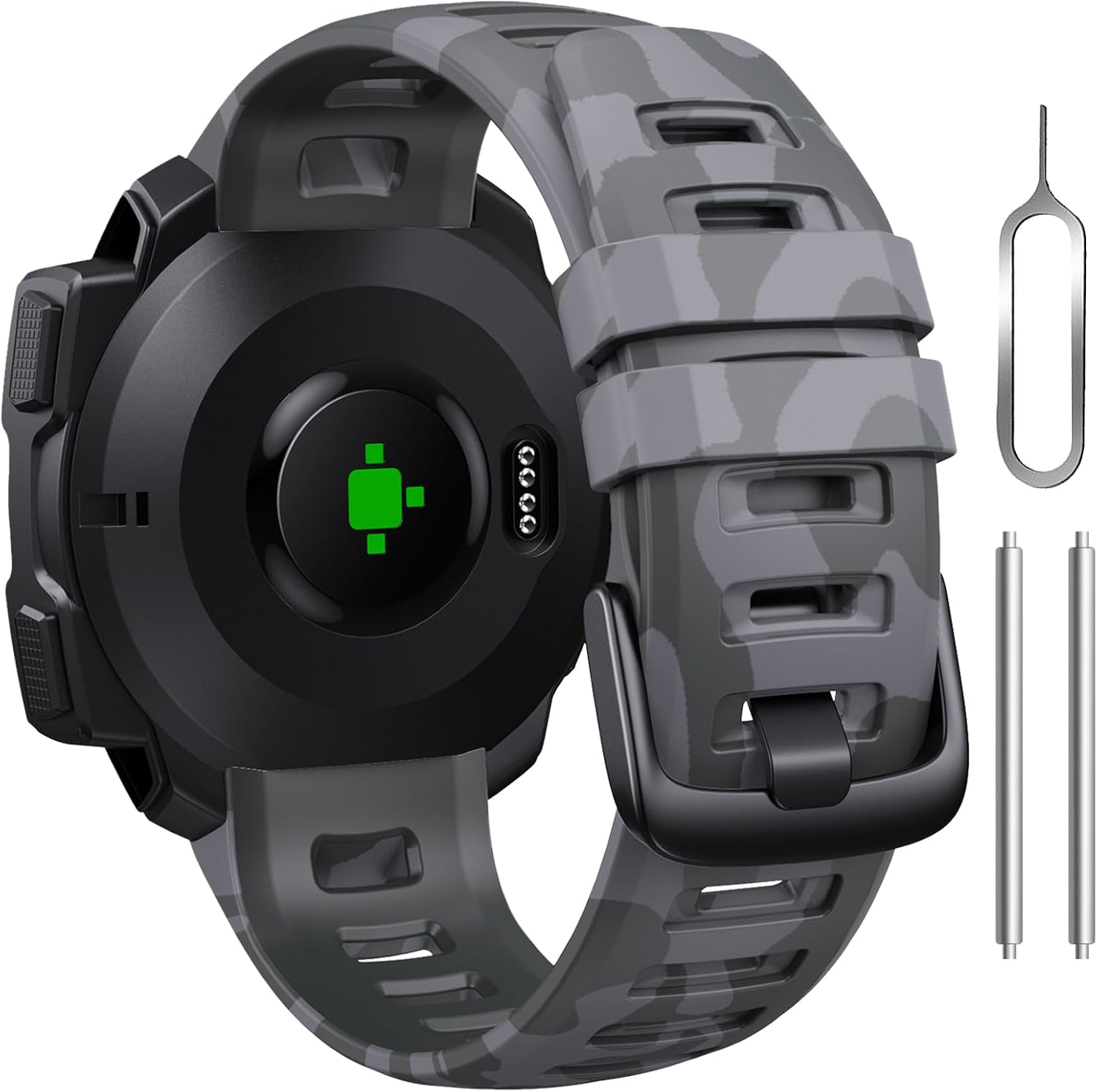 Correa de camuflaje para Garmin Instinct Watch, correa de repuesto de silicona suave e impermeable para Garmin Instinct 2Instinct