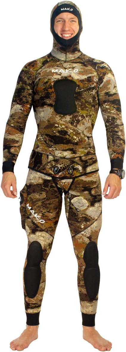 Traje de neopreno de pesca submarina 3D Yamamoto Reef Camo de 0.197in, 2 piezas
