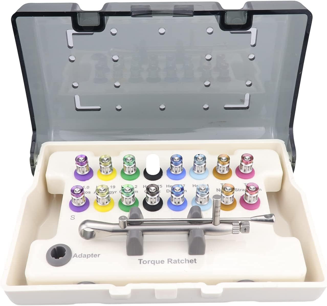 Juego de herramientas de reparación universal Dental para implantes, destornilladores, kit de prótesis colorido, juego de llaves dinamométricas, 16