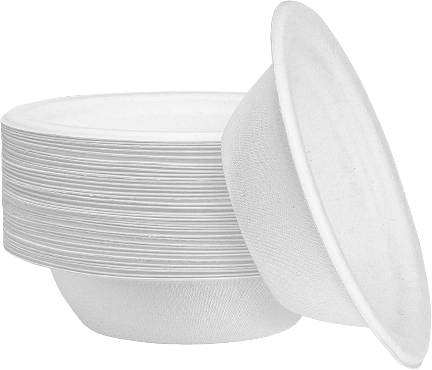 Cuencos de papel desechables 100% compostables de 16 onzas, cuencos de sopa caliente de bagazo biodegradables resistentes y ecológicos Paquete de 125