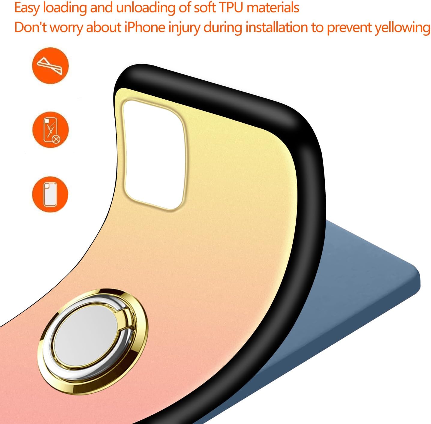 Funda para Nokia G300 Funda Ocultar Telescópica Plegable Kickstand Cubierta Protectora a Prueba de Golpes con 1 Protector de Pantalla Esquinas