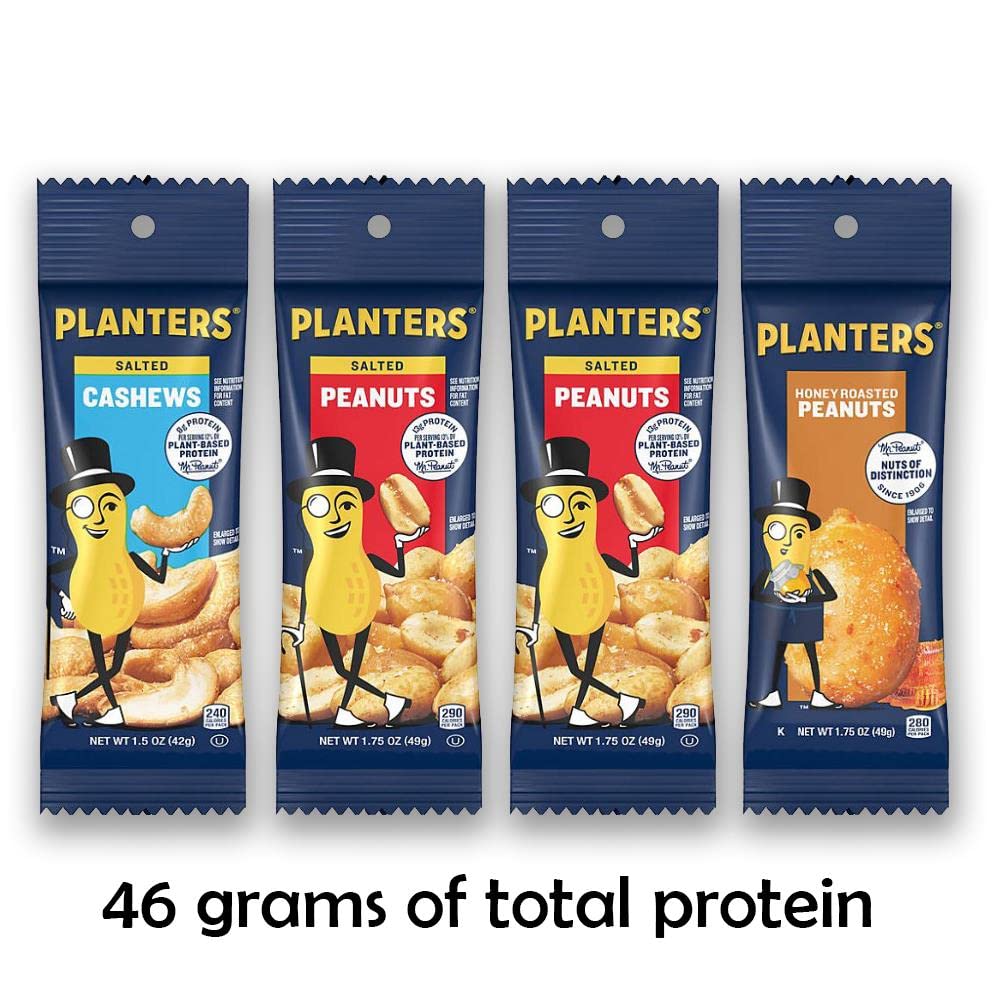 Snacks altos en proteínas para adultos y niños  Paquete variado de 8 piezas  2.96 oz de proteína  Sin gluten  Nueces, palitos de carne, barras de