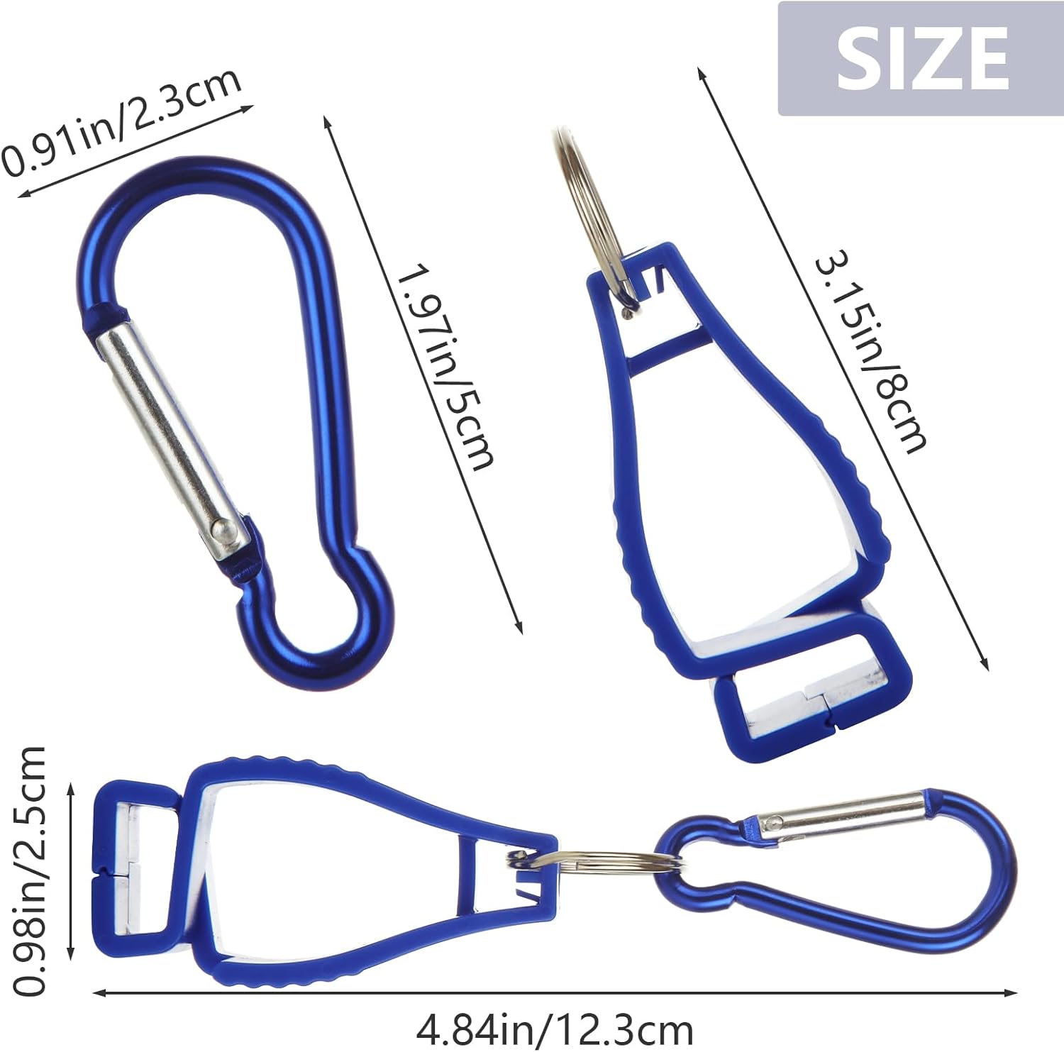 ZOFORTY 18 clips para guantes para el trabajo, clip para soporte de guantes, clips para cinturón de guantes, clip de seguridad para el trabajo,