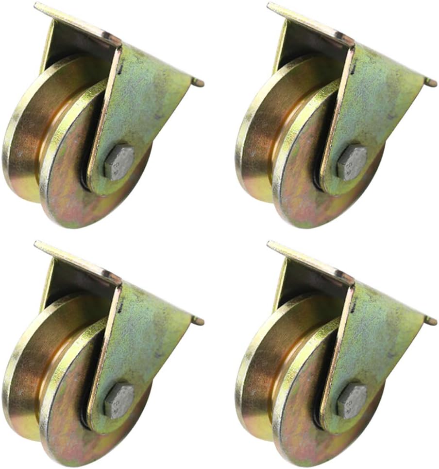 4 ruedas giratorias, rueda de ranura en V, ruedas rígidas resistentes, con doble rodamiento, capacidad de carga de 1,322.8lbs, para carro de