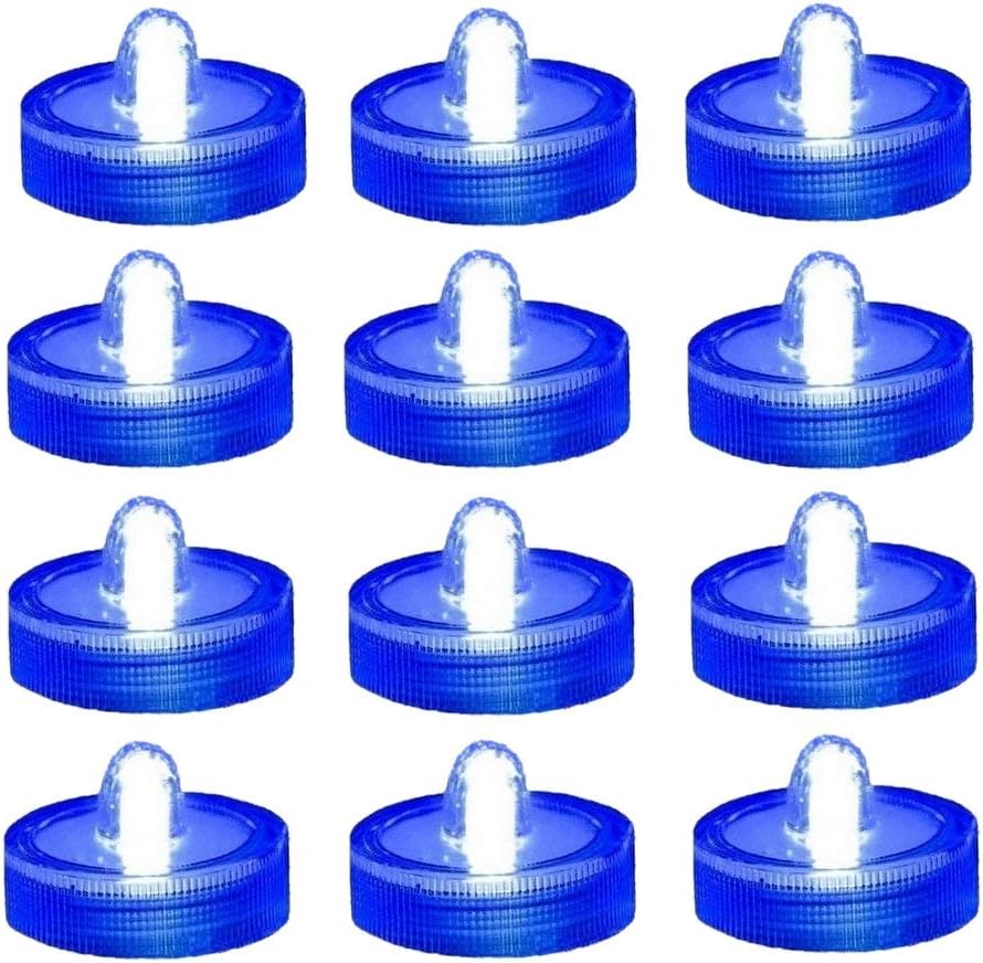Luz LED brillante sin llama, funciona con pilas, vela de té sumergible impermeable, decoración de jarrón bajo el agua para fiestas y bodas, paquete