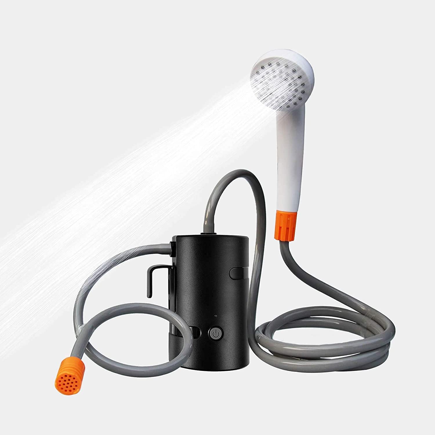 Ducha portátil al aire libre, 2 modos de flujo, bomba de ducha alimentada por batería de 4400 mAh para senderismomochilero, viajes, playa, mascotas,