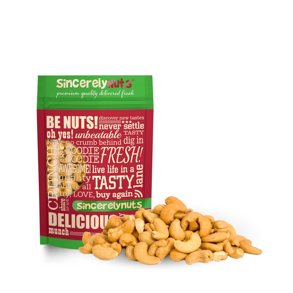 Sincerely Nuts Anacardos grandes grandes tostados y salados  Bolsa de tres libras  Snack Kosher de lujo  Fuente saludable de proteínas y contenido