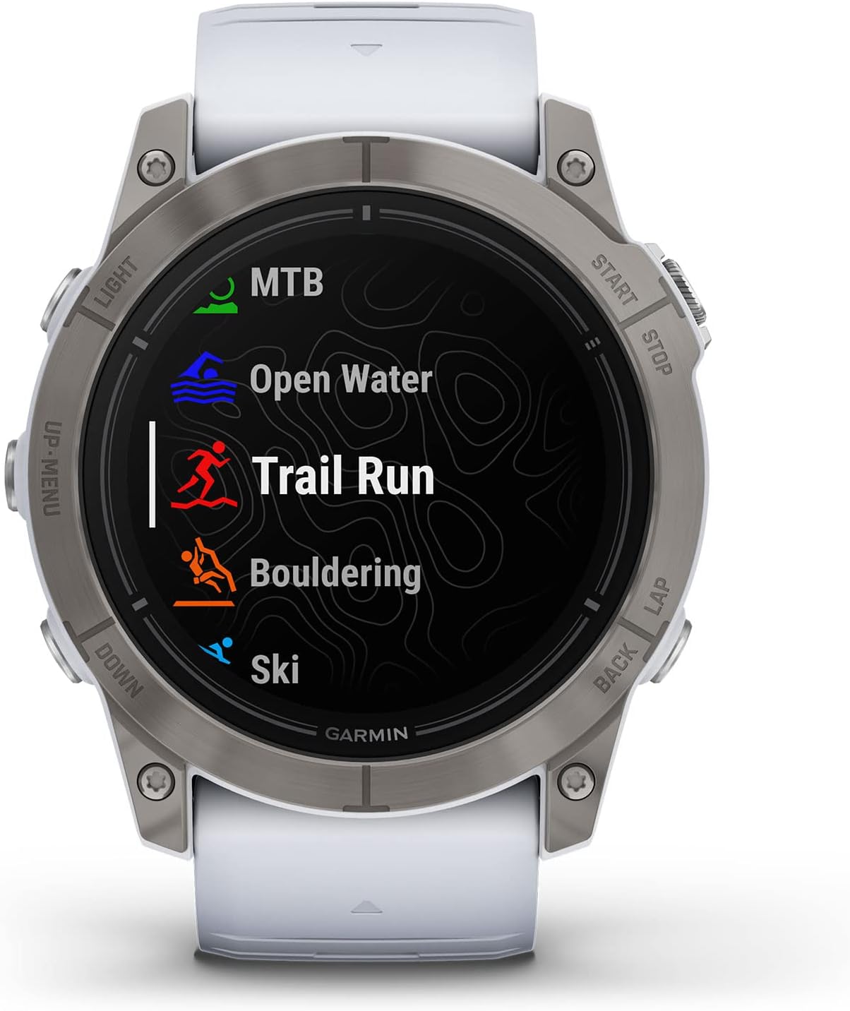 Garmin epix Gen 2 Pro Sapphire Edition, 2.008 in, titaniopiedra blanca  Pantalla AMOLED, reloj inteligente de alto rendimiento, tecnología de