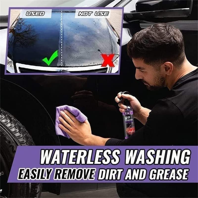2 aerosoles de limpieza 3 en 1 de alta protección para revestimiento de automóvil, de alta protección, espray de esmalte de cera de automóvil,