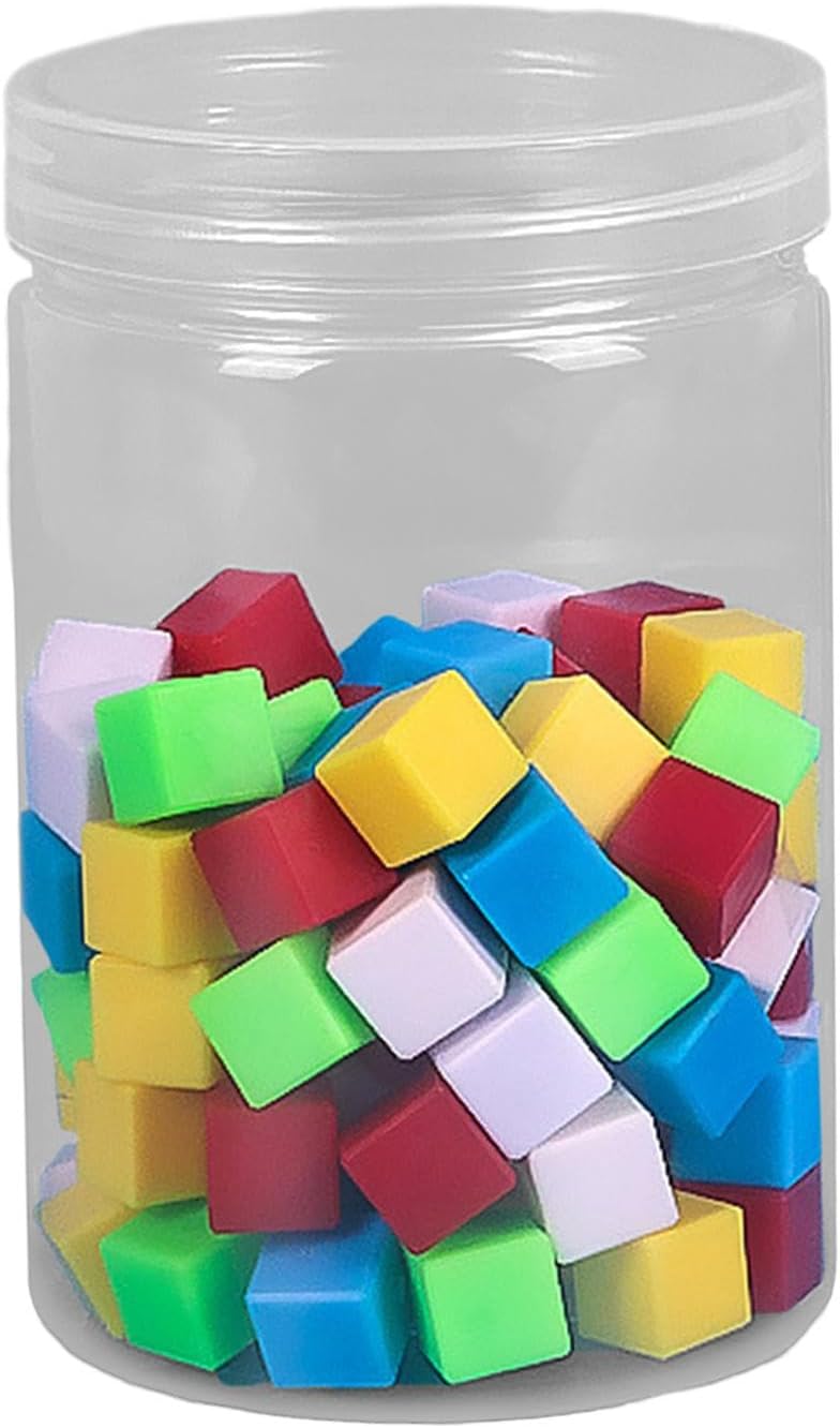 100 cubos de centímetros, bloques educativos, reconocimiento de color, matemáticas, cubos de aprendizaje para edades de 4, 5, 6, 7 años, niños