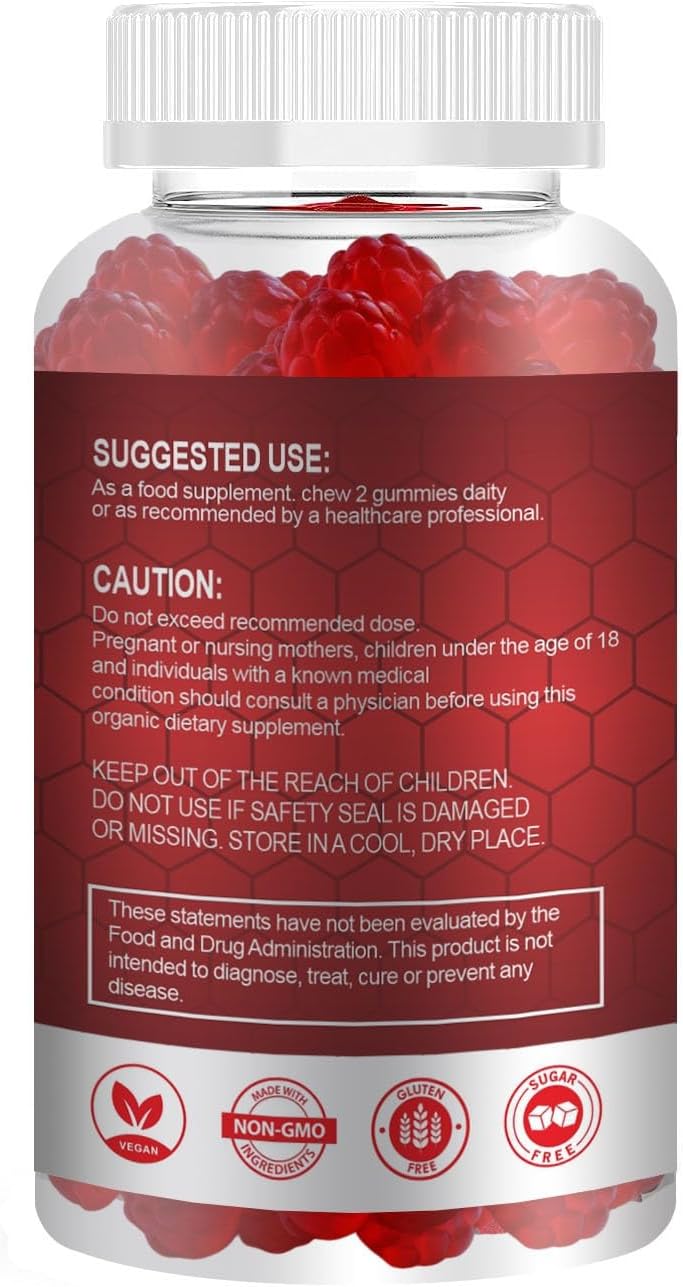 Gomitas de monohidrato de creatina Pro de 4000 mg para hombres y mujeres, 60 gomas masticables de monohidrato de creatina sabor fresa  Suplemento de