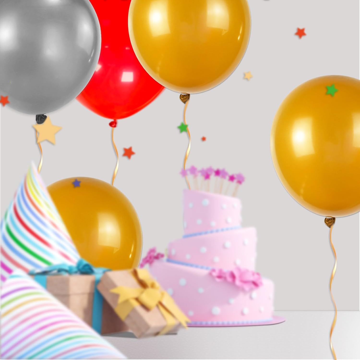 32 globos grandes de color dorado perla de 18 pulgadas, globos redondos dorados de látex grandes para decoración de cumpleaños y boda.