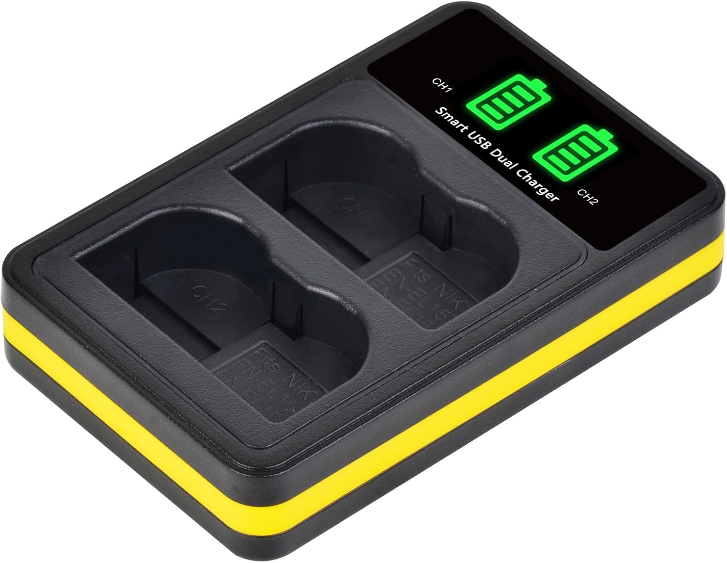 Paquete de 2 baterías EN-EL15C + cargador dual LED para Nikon Z6, Z6 II, Z7, Z7II, D780, D850, D7500, D500, D600, D610, D750, D800, D800E, D810,