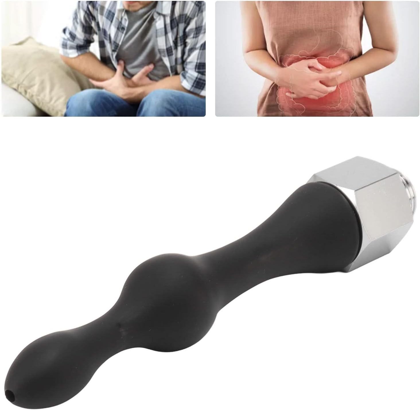 Limpiador de enemas de silicona, fácil de usar, limpiador de enema de ducha portátil, cómodo, de alta dureza para baño (tipo A)