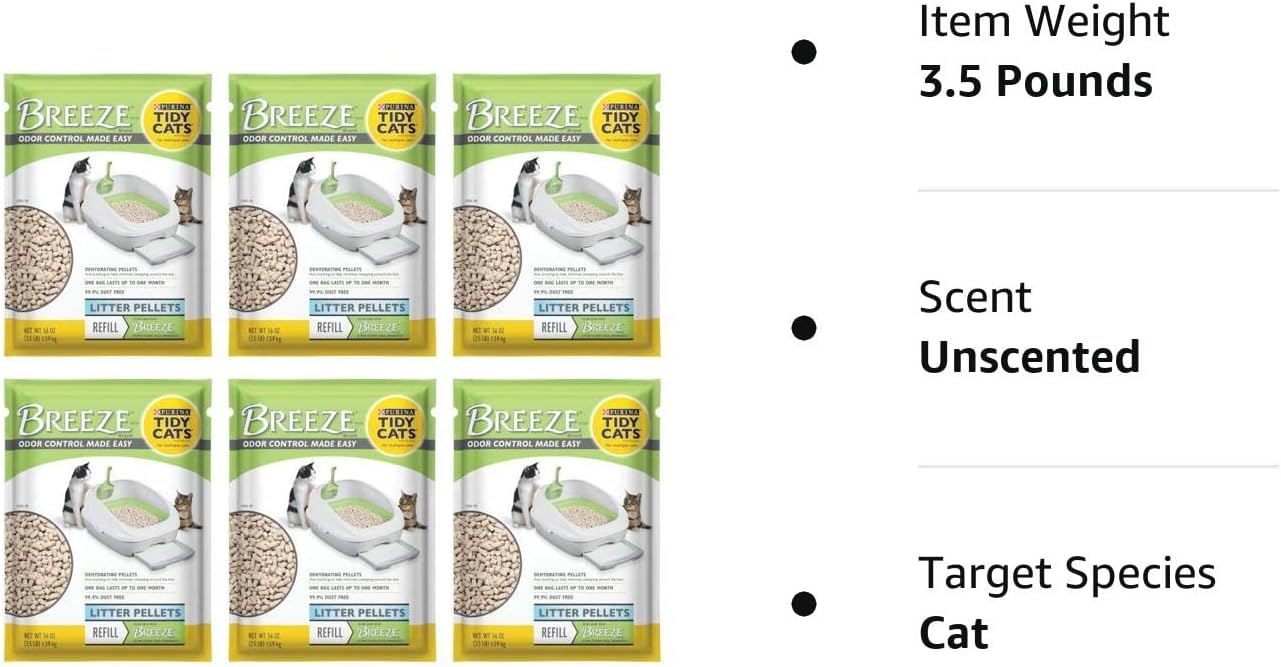 Tidy Cats Breeze Cat Breeze – Pellets de arena (3.5 libras (paquete de 6))