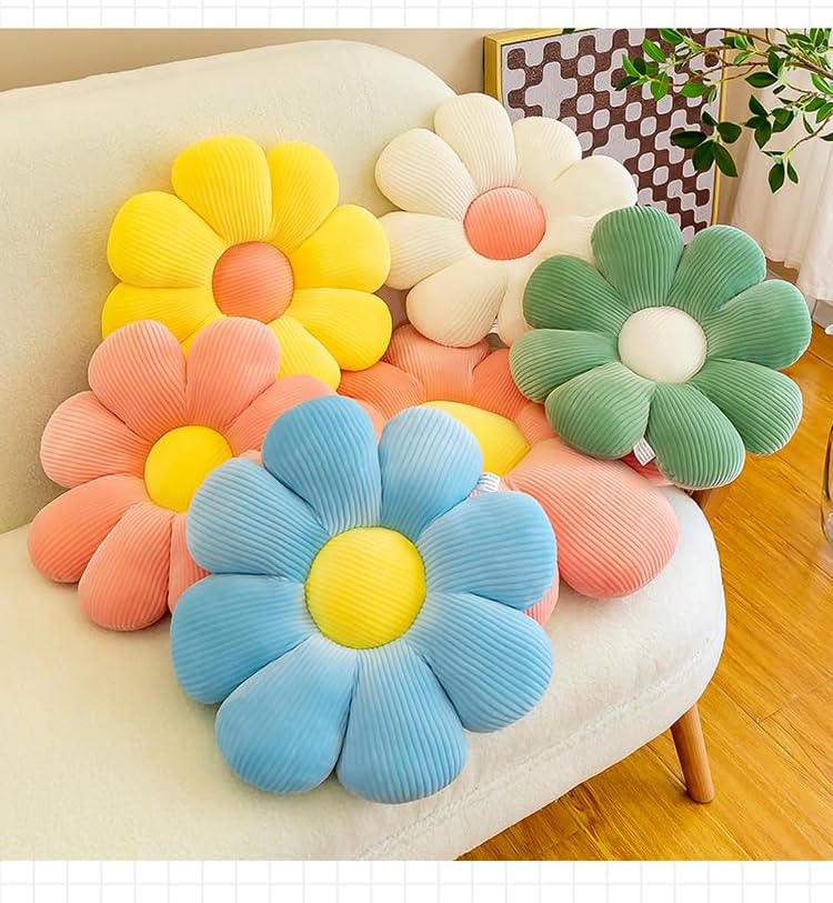 ELONEL Almohada de flores, cojín en forma de flor, cojín de suelo, cojín de asiento de oficina, cojín de tatami para auto, bonita decoración de