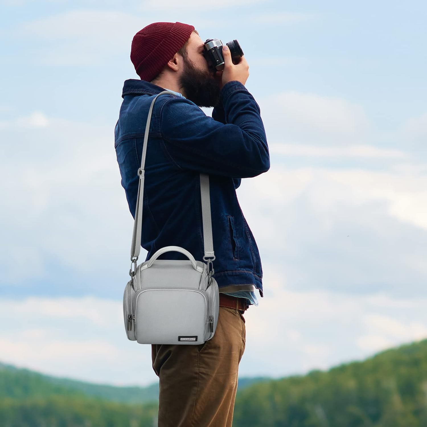 G-raphy Bolsa para cámara DSLR, bolsa para cámara sin espejo, fotógrafos con separadores acolchados extraíbles para cámaras DSLR, lentes y etc