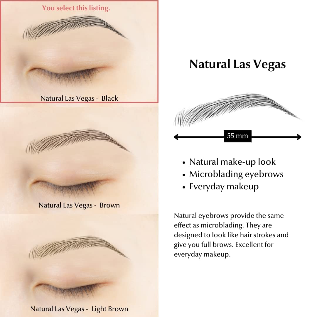 Bliss & Beyond USA  Calcomanías impermeables para tatuajes de cejas. Un aspecto real de golpe de cabello. Reemplazo sin cirugía. Solución para