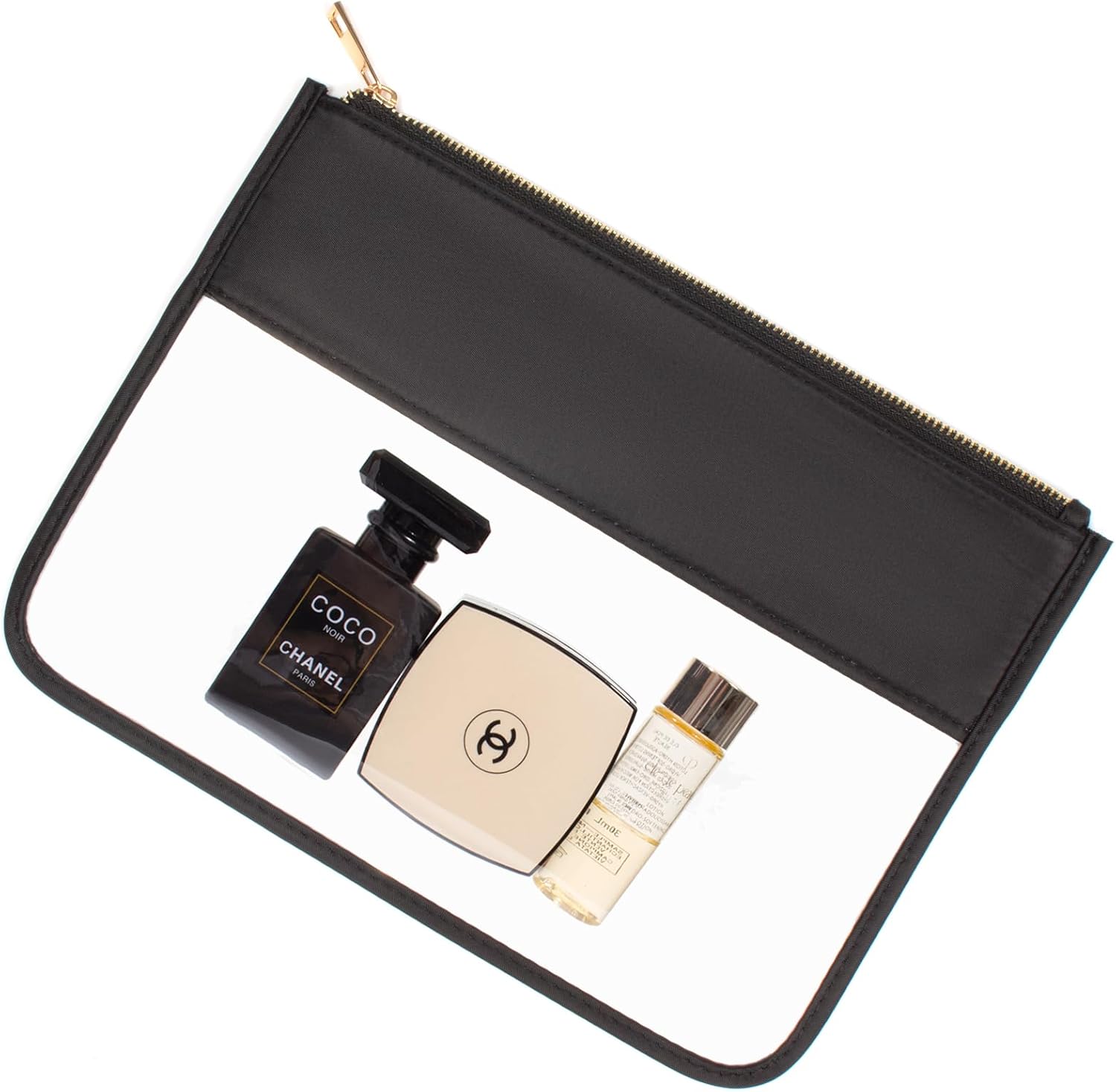 Bolsa de maquillaje transparente para viajes, con cremallera, bolsa de cosméticos transparente para mujeres, bolsa impermeable para aperitivos,