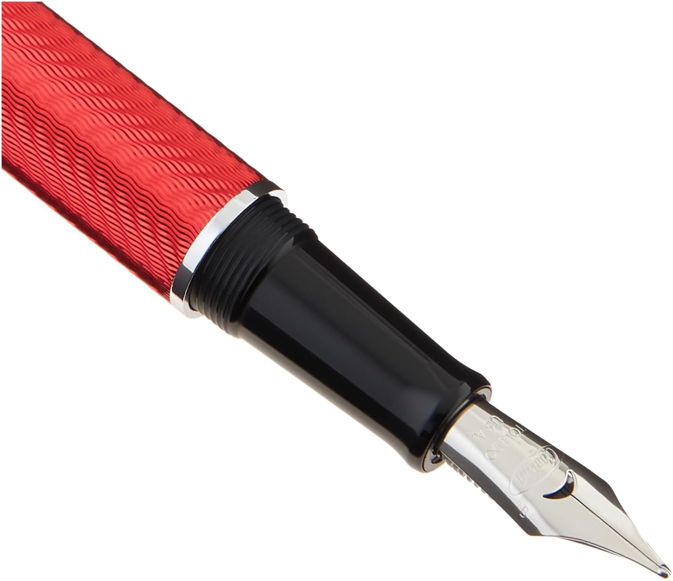 Conklin Herringbone Signature Pluma Estilográfica Rojo – B
