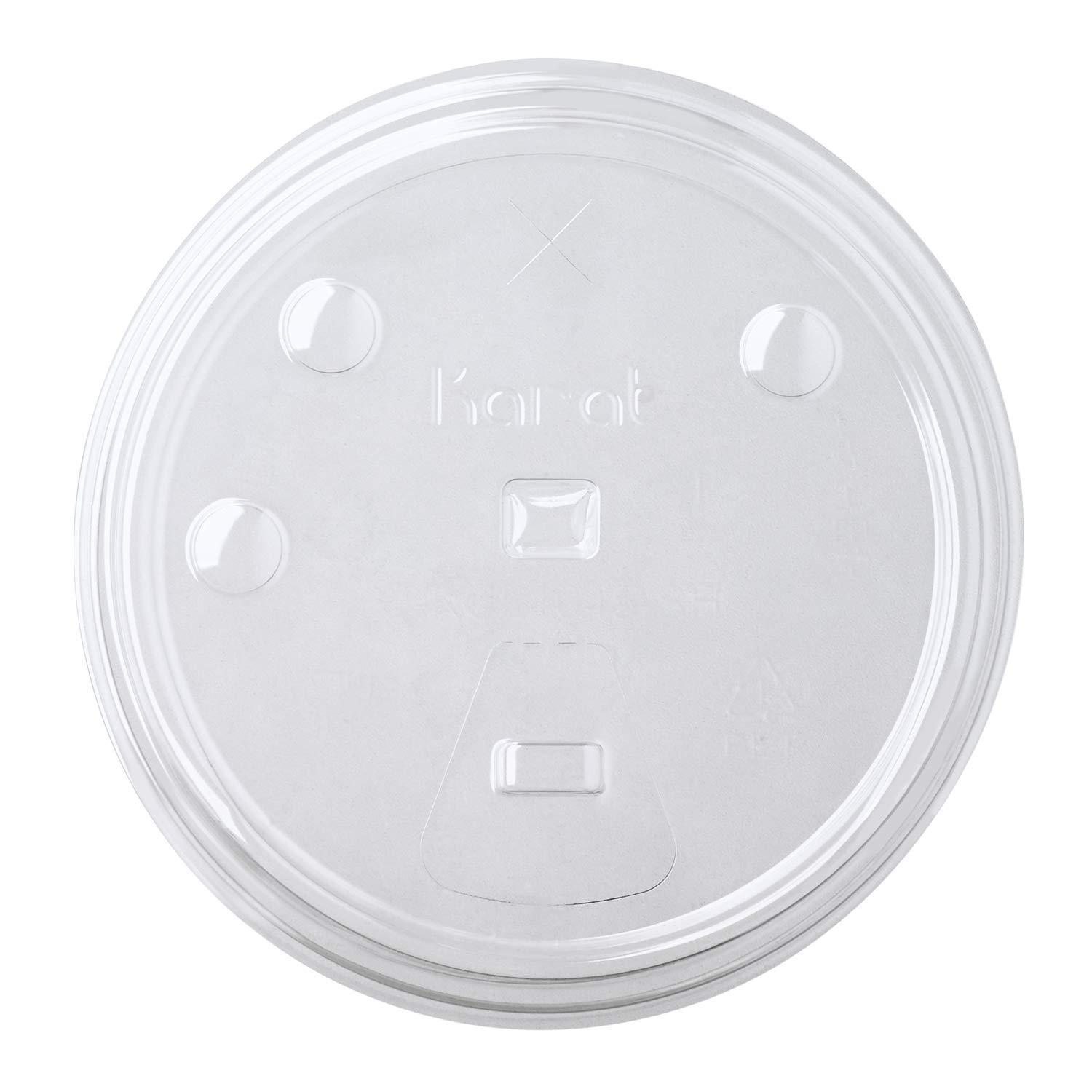 Karat C-KCL1045-SH PET Tapa de sorbo sin pajitas para 4.114 in de diámetro 32 oz Polypro y vaso de papel frío (caja de 600)