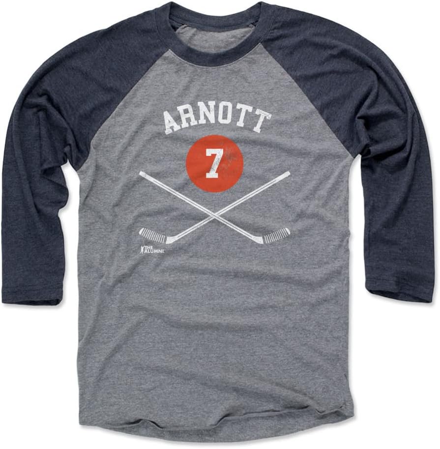 Jason Arnott 34 Sleeve Raglan T-Shirt – Jason Arnott Edmonton 7 Sticks