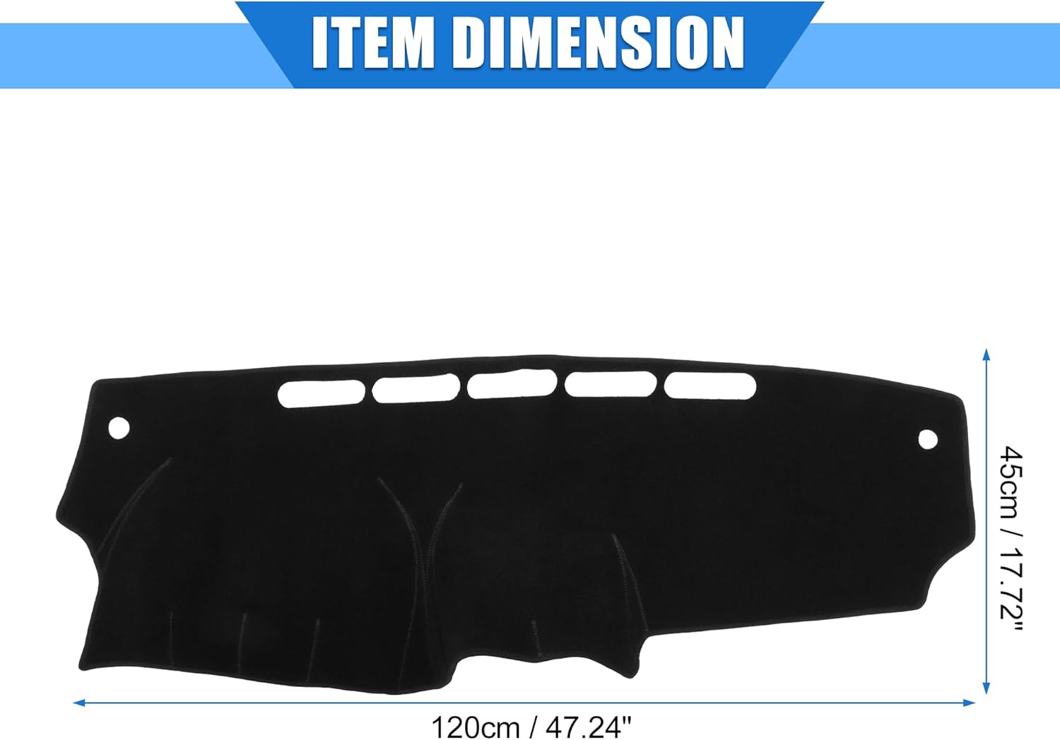 VekAuto Funda protectora de poliéster para salpicadero de automóvil, compatible con Nissan March 2010-2015, protector de poliéster negro para