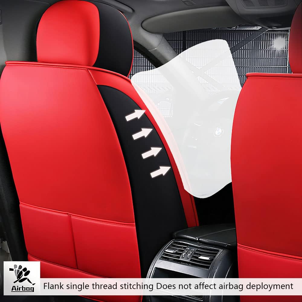 BOJVAIGA Fundas de asiento para Chevrolet Tracker 1999-2003, funda de asiento de automóvil de cuero impermeable, suave y transpirable, accesorios