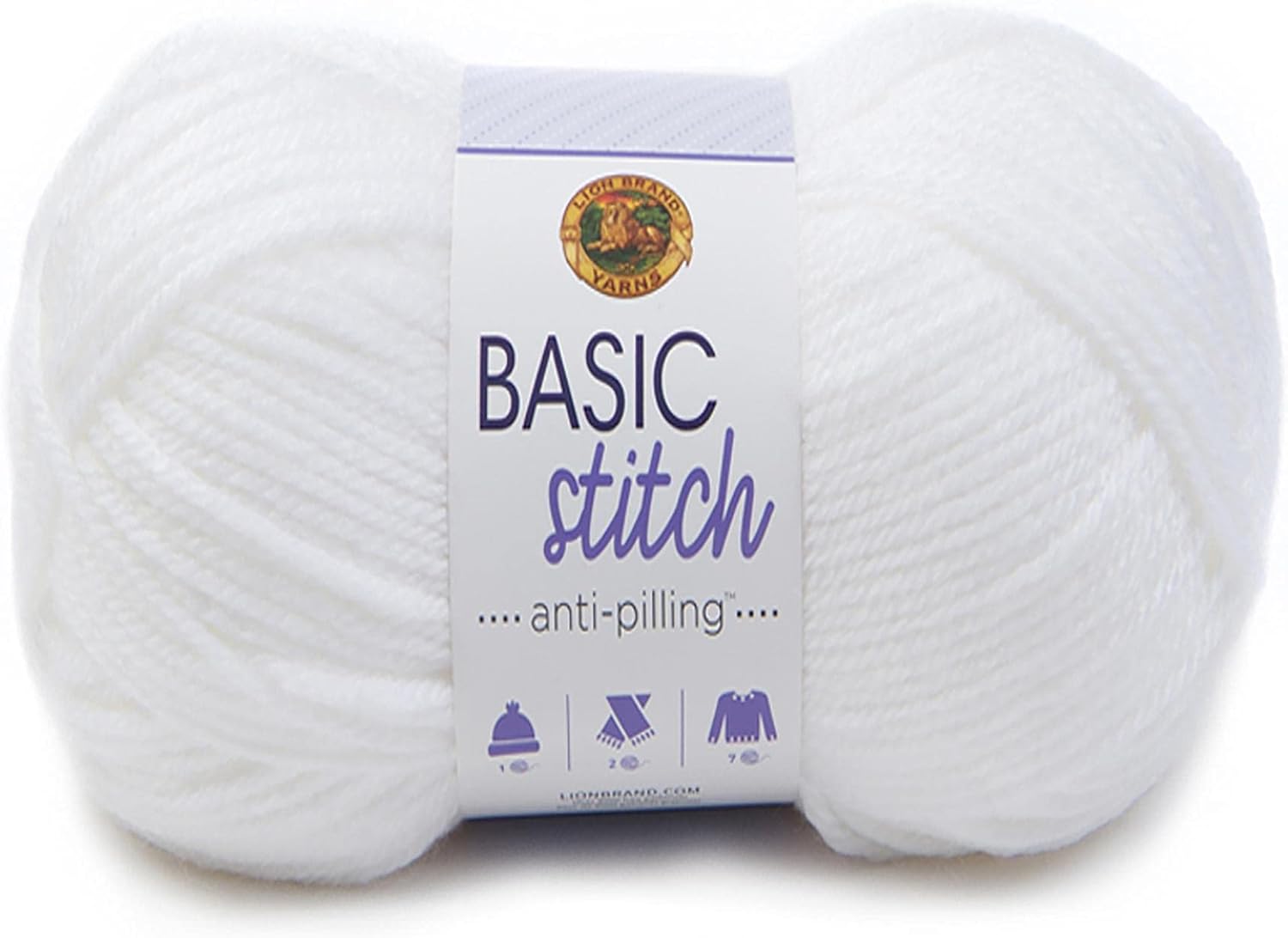 Lion Brand Yarn – Ovillo de lana básico anti frisado modelo 202-098