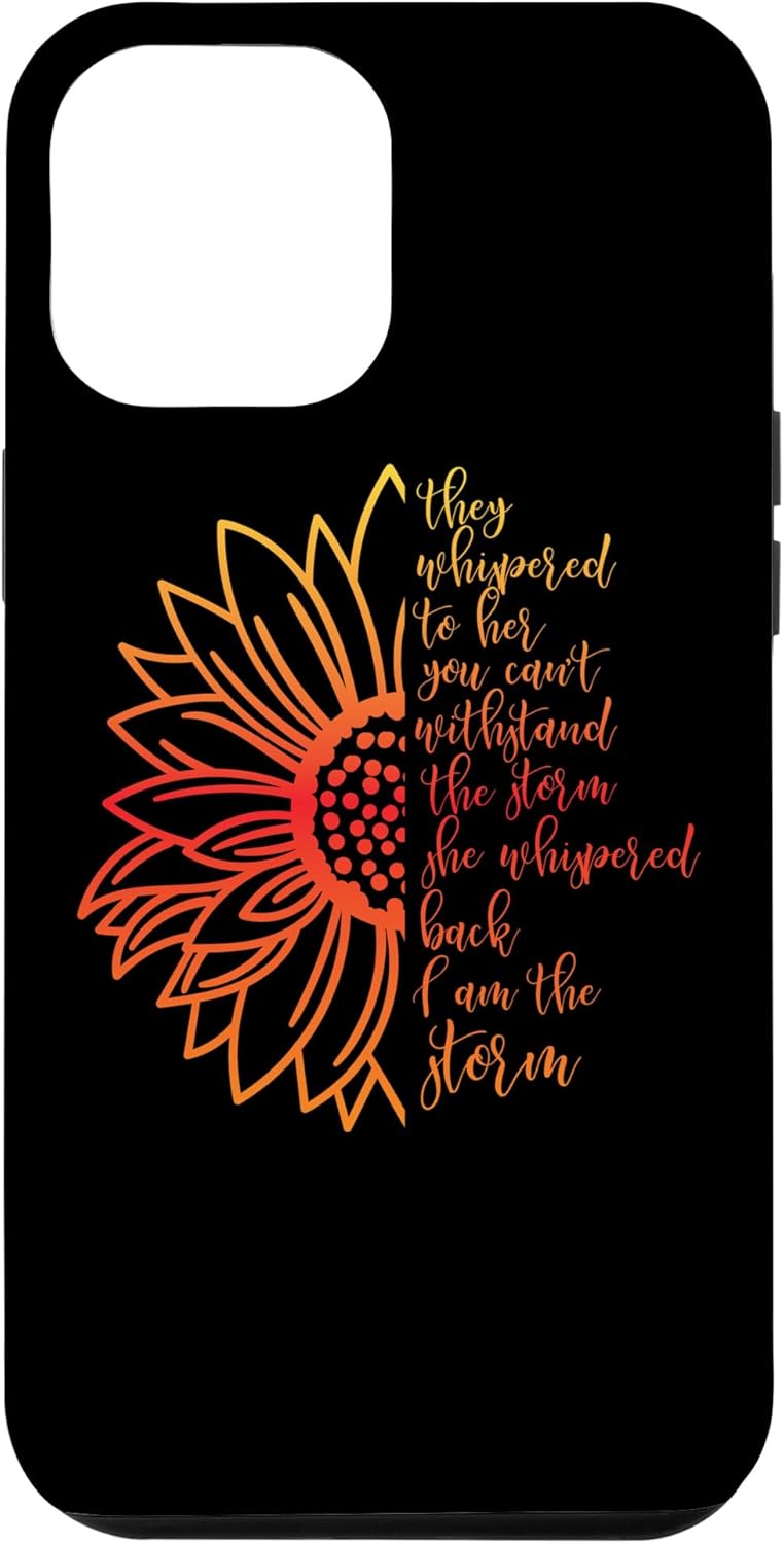 Funda para iPhone 13 Pro Max She Whispered I’m Strong Feminist Girl Woman Power Storm