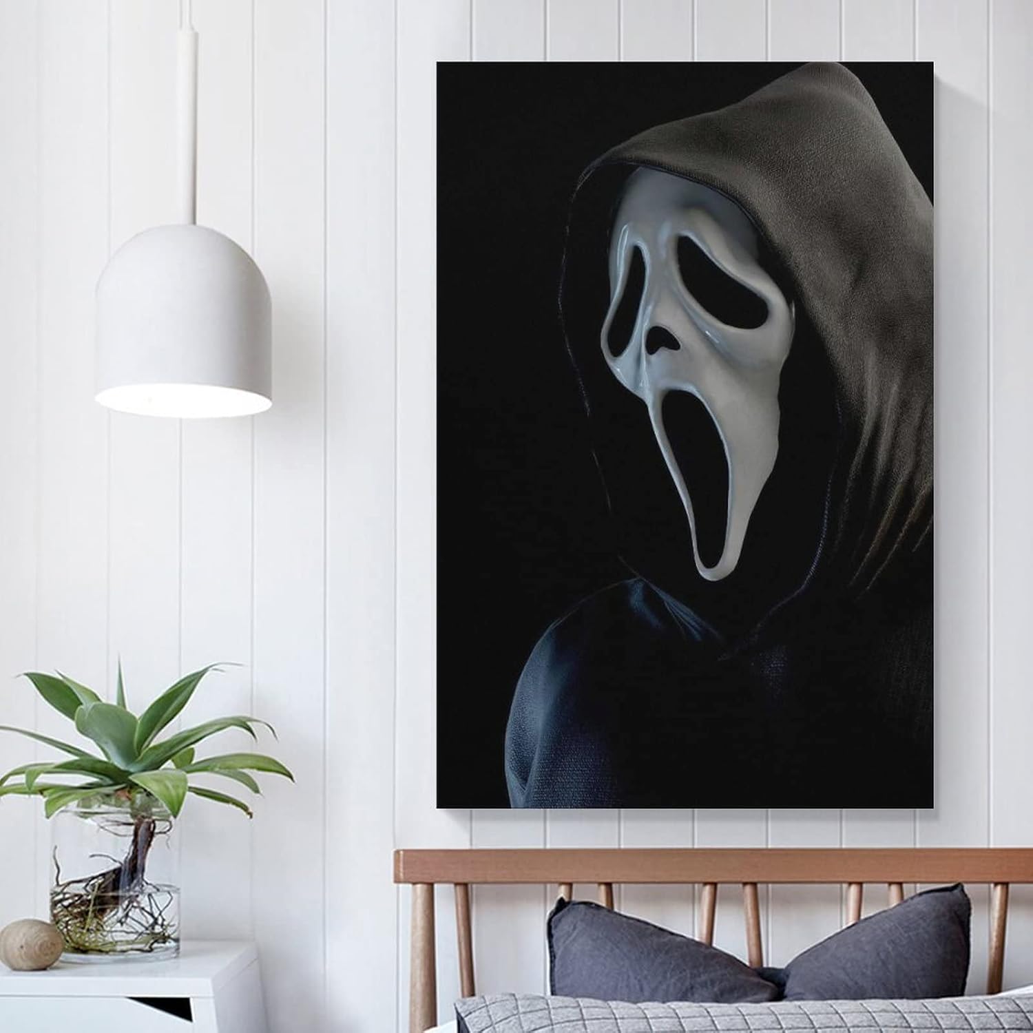 Póster de película de personajes de terror, lienzo para pared, para sala de estar, 16 x 24 pulgadas (15.7 x 23.6 in)