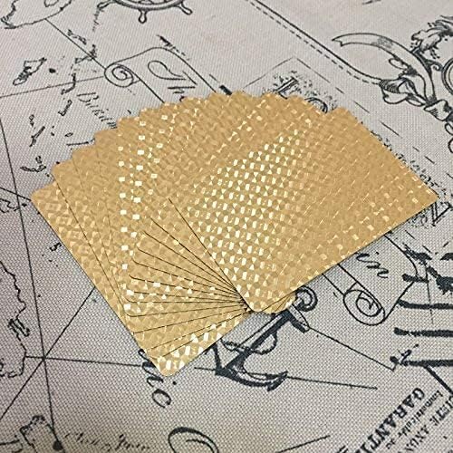 ZZZANA Gold Foil Playing Cards 3 Decks of Cards with Box Plastic Classic Magic Tricks Tool for Luxury Party and Game