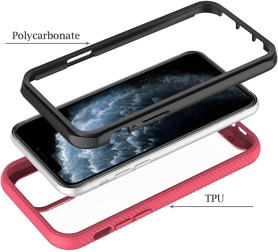 Asuwish Funda de teléfono para iPhone 11 Pro 5.8 con protector de pantalla de vidrio templado y soporte delgado, funda protectora híbrida resistente