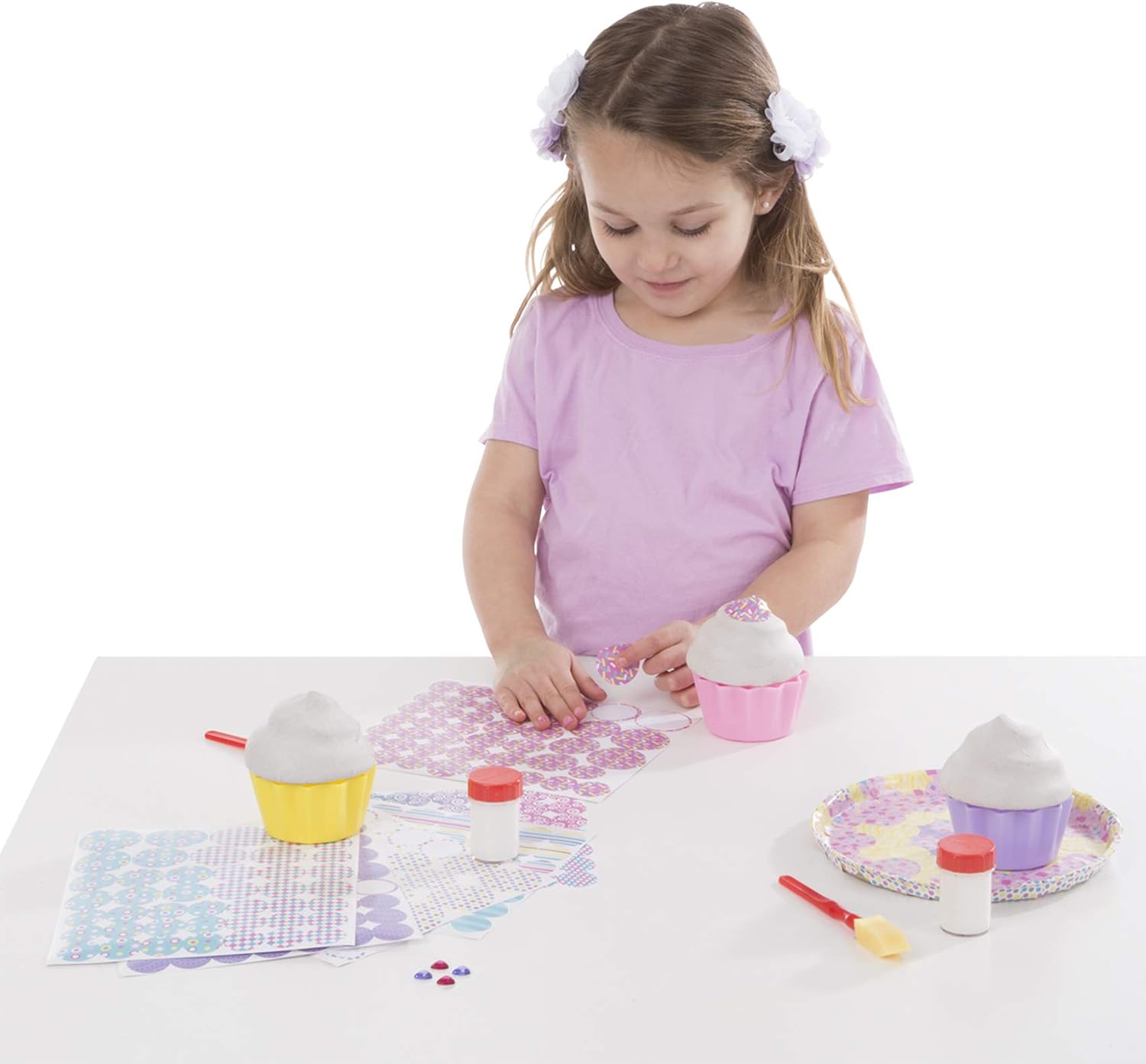 Melissa & Doug Decoupage Made Easy – Kit de manualidades de papel para magdalenas