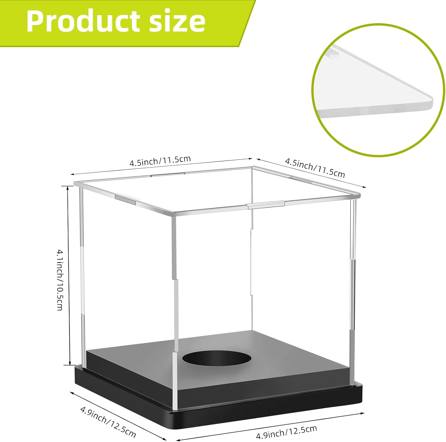 Paquete de 4 vitrinas de softbol Arcylic Soporte de Softbol Soporte UV Transparente para Campeonato Exhibición de Memorabilia y Caja de