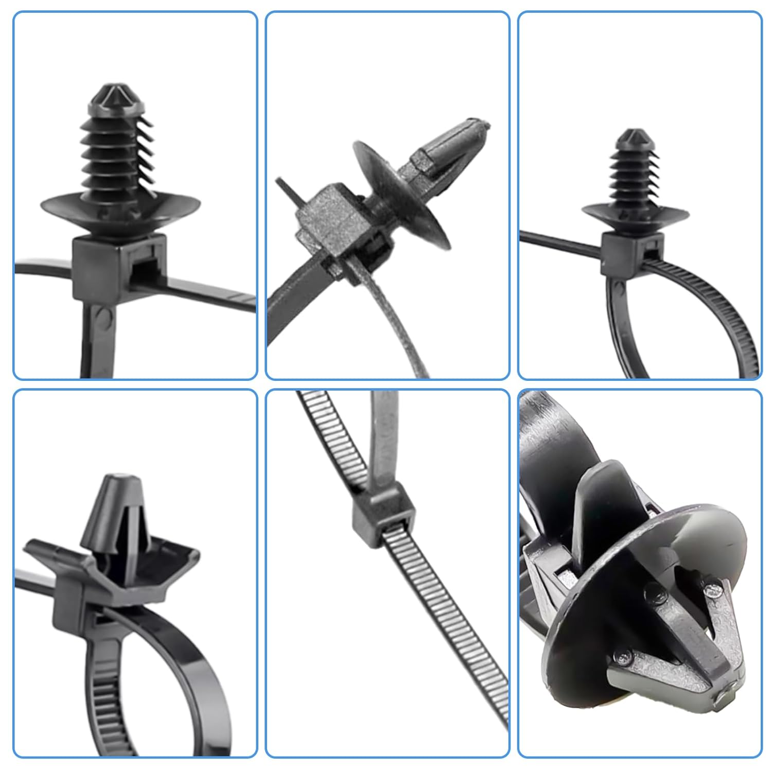 ZHUBANG Auto Clips – Juego universal de 145 piezas de repuesto para arnés de cables de automóvil, contiene 11 tamaños diferentes de piezas de