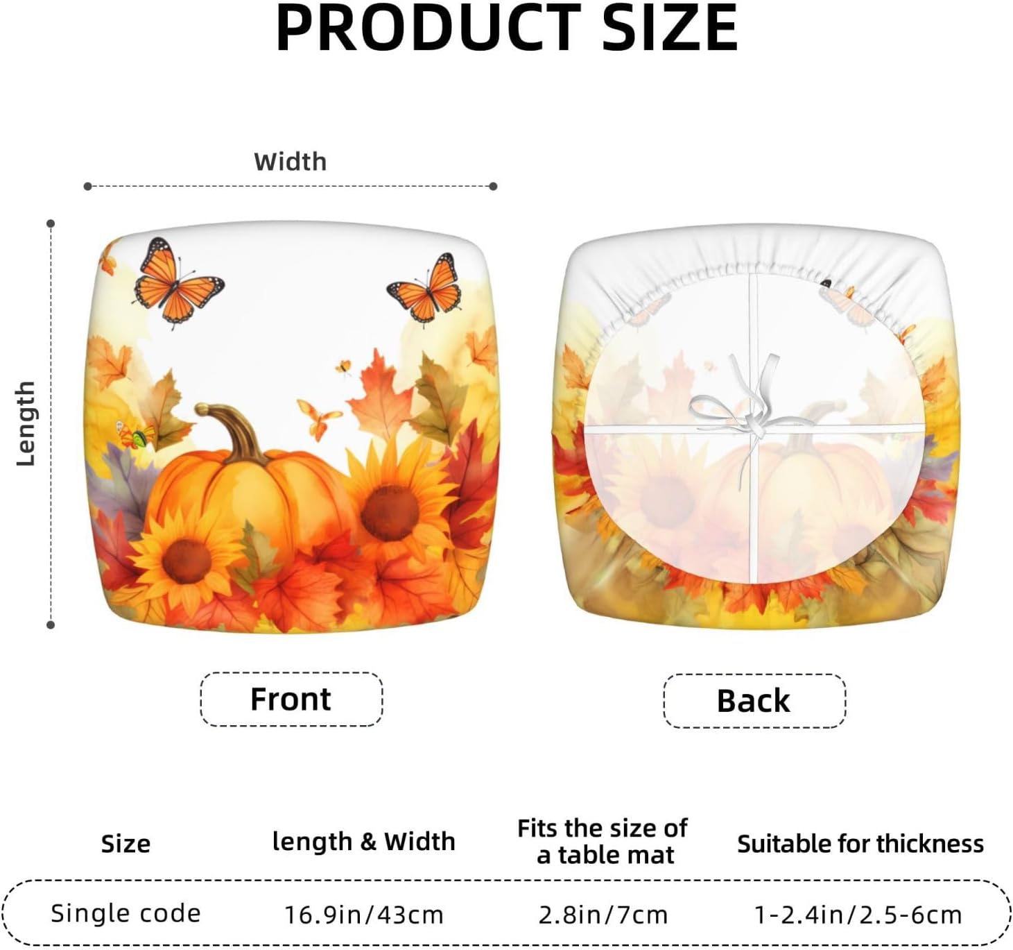 SHIRMDIY Juego de 6 fundas de asiento extraíbles para silla de comedor, diseño de girasoles de otoño, elásticas, para oficina, cocina, cocina,