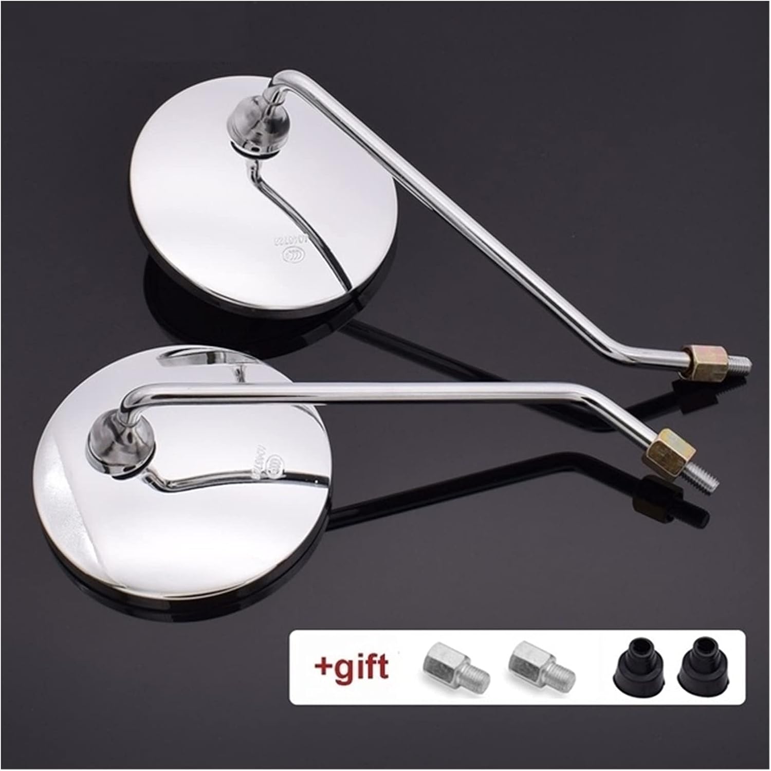Mirror Motorcycle Round Back View Mirror Moped Side Mirror 8mm 10mm For Kawasaki VERSYS 650 ZG1000 ZRX1100 ZRX1200 ZX11