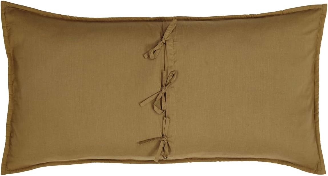 VHC Brands Stratton Primitive King – Funda de algodón con apliques de estrella de algodón acolchado a mano, rectangular, decoración para dormitorio