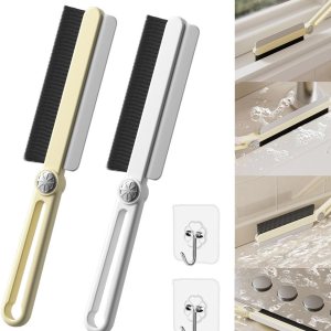 2 PCS Hard Bristle Crevice Cleaning Brush, 2024 Upgrade Thin Gap Cleaning Brush with Squeegee, Hand-held Grout Cleaner Scrub Brush Groove Gap 2 PCS Hard Bristle Crevice Cleaning Brush, 2024 Upgrade Thin Gap Cleaning Brush with Squeegee, Hand-held Grout Cleaner Scrub Brush Groove Gap
