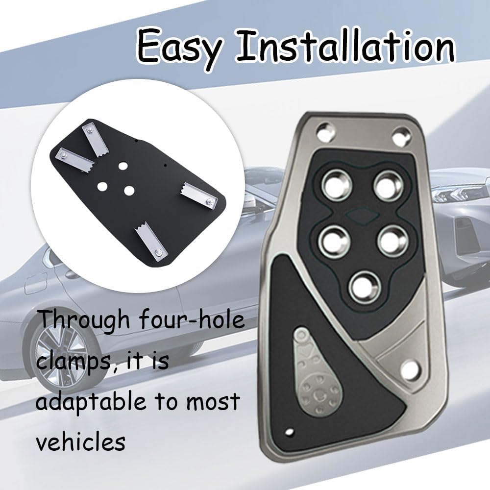 Almohadillas para pedal de automóvil, kit de placa de descanso de pedales, cubiertas de pedal de gas, almohadillas de pedal de gas de freno,