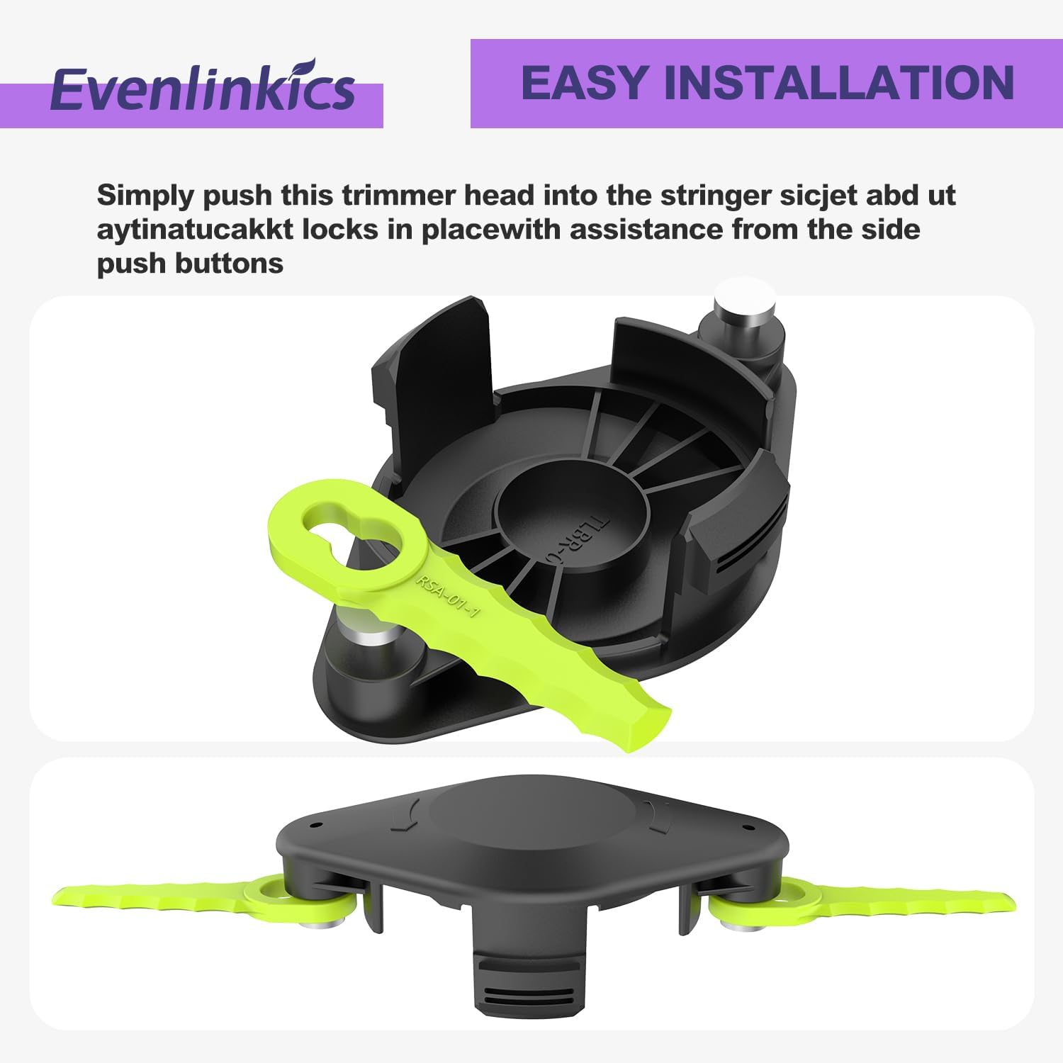 Cabezal de cuchilla para malezas, compatible con desbrozadoras Ryobi de 18 voltios, 24 voltios y 40 voltios, puede reemplazar el cabezal de