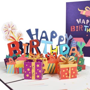 TESHUDI Tarjeta creativa 3D desplegable de feliz cumpleaños, tarjeta de cumpleaños con sobre, regalo de cumpleaños perfecto para mujeres, hombres, TESHUDI Tarjeta creativa 3D desplegable de feliz cumpleaños, tarjeta de cumpleaños con sobre, regalo de cumpleaños perfecto para mujeres, hombres,