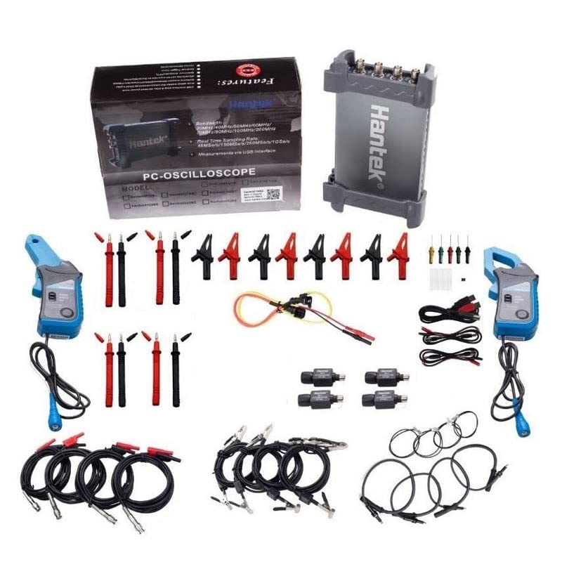 Osciloscopio USB automotriz Hantek Hantek6074BE Kit I II III IV Osciloscopio de 4 canales Hantek Osciloscopio USB automotriz 70MHz 1GSas (6074BE-kit