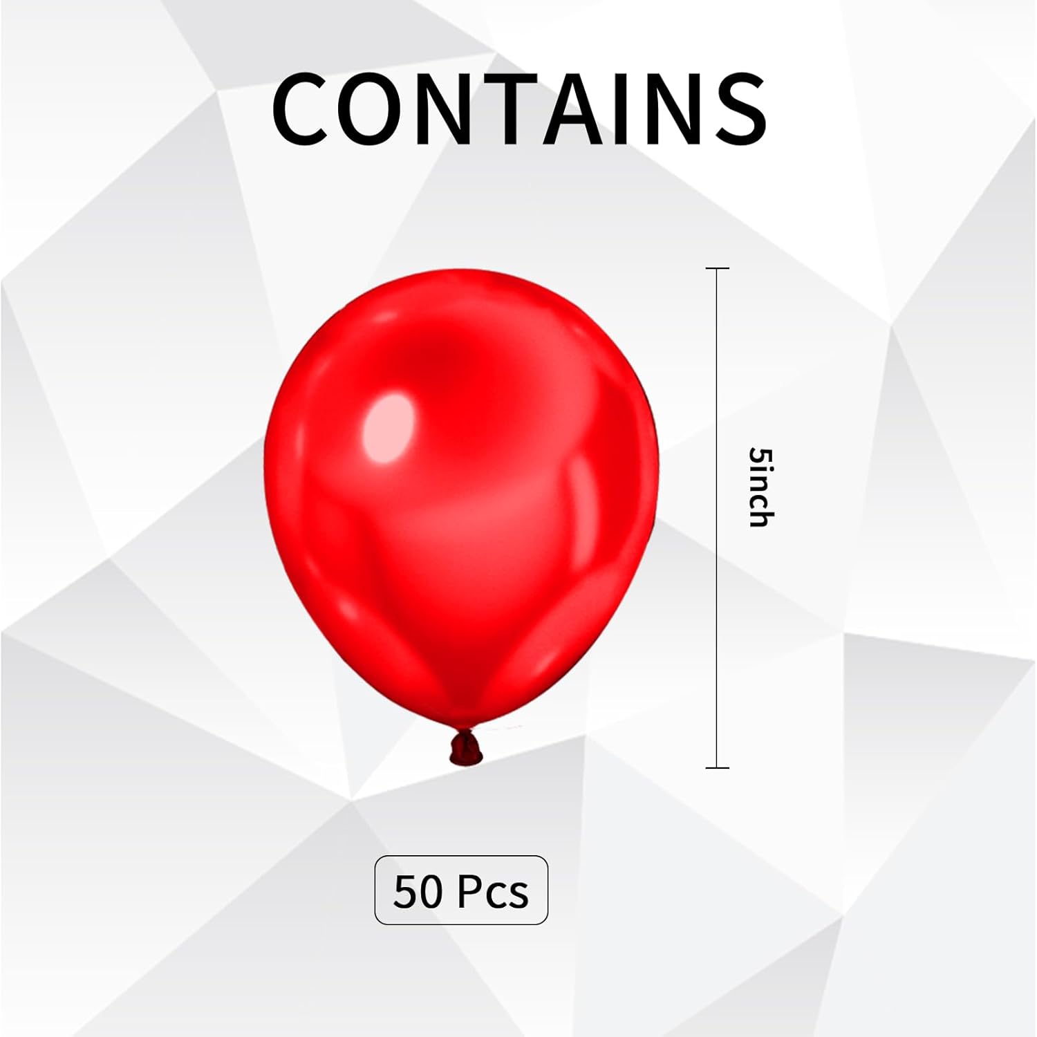 Globos rojos, 50 unidades, globos rojos de 5 pulgadas, globos de látex rojos, globos para decoración de arco, decoraciones de cumpleaños rojas,